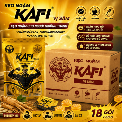 Kẹo Ngậm KAFI Vị Sâm 9 Keo Ngam Kafi Sam 1